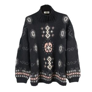 LAINEY KEOGH Hand Knit Oversized Nomadic Motif Sweater OS Made in Ireland